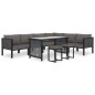 Sofa-Eckelement mit Rechter Armlehne Poly Rattan Anthrazit Sofa-Eckelement mit Rechter Armlehne Poly Rattan Anthrazit