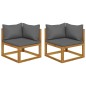 vidaXL Modular-Ecksofas 2 Stk. mit Auflagen Dunkelgrau vidaXL Modular-Ecksofas 2 Stk. mit Auflagen Dunkelgrau