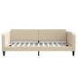 vidaXL Tagesbett mit Matratze Creme 100x200 cm Stoff vidaXL Tagesbett mit Matratze Creme 100x200 cm Stoff
