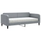 vidaXL Tagesbett mit Matratze Hellgrau 90x200 cm Stoff vidaXL Tagesbett mit Matratze Hellgrau 90x200 cm Stoff