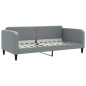 vidaXL Tagesbett mit Matratze Hellgrau 90x200 cm Stoff vidaXL Tagesbett mit Matratze Hellgrau 90x200 cm Stoff