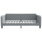 vidaXL Tagesbett mit Matratze Hellgrau 90x200 cm Stoff vidaXL Tagesbett mit Matratze Hellgrau 90x200 cm Stoff