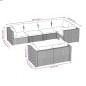 vidaXL 7-tlg. Garten-Lounge-Set mit Kissen Schwarz Poly Rattan vidaXL 7-tlg. Garten-Lounge-Set mit Kissen Schwarz Poly Rattan