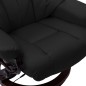 Massagesessel Verstellbar Schwarz Kunstleder und Bugholz Massagesessel Verstellbar Schwarz Kunstleder und Bugholz
