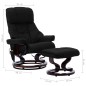 Massagesessel Verstellbar Schwarz Kunstleder und Bugholz Massagesessel Verstellbar Schwarz Kunstleder und Bugholz