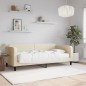 vidaXL Tagesbett mit Matratze Creme 90x200 cm Stoff vidaXL Tagesbett mit Matratze Creme 90x200 cm Stoff