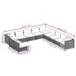 vidaXL 11-tlg. Garten-Lounge-Set mit Kissen Braun Poly Rattan vidaXL 11-tlg. Garten-Lounge-Set mit Kissen Braun Poly Rattan