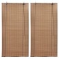 vidaXL Bambusrollos 2 Stk. 100x160 cm Braun vidaXL Bambusrollos 2 Stk. 100x160 cm Braun