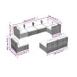vidaXL 8-tlg. Garten-Lounge-Set mit Kissen Poly Rattan Braun vidaXL 8-tlg. Garten-Lounge-Set mit Kissen Poly Rattan Braun