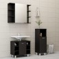 vidaXL 3-tlg. Badmöbel-Set Schwarz Holzwerkstoff vidaXL 3-tlg. Badmöbel-Set Schwarz Holzwerkstoff