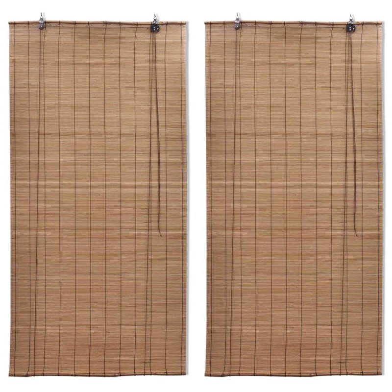 vidaXL Bambusrollos 2 Stk. 120x220 cm Braun vidaXL Bambusrollos 2 Stk. 120x220 cm Braun