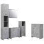 vidaXL 4-tlg. Badmöbel-Set Betongrau vidaXL 4-tlg. Badmöbel-Set Betongrau