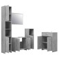 vidaXL 4-tlg. Badmöbel-Set Betongrau vidaXL 4-tlg. Badmöbel-Set Betongrau