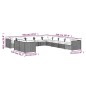 vidaXL 11-tlg. Garten-Lounge-Set mit Kissen Schwarz Poly Rattan vidaXL 11-tlg. Garten-Lounge-Set mit Kissen Schwarz Poly Rattan