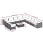 vidaXL 12-tlg. Garten-Lounge-Set mit Kissen Grau Poly Rattan vidaXL 12-tlg. Garten-Lounge-Set mit Kissen Grau Poly Rattan