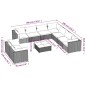 vidaXL 10-tlg. Garten-Lounge-Set mit Kissen Schwarz Poly Rattan vidaXL 10-tlg. Garten-Lounge-Set mit Kissen Schwarz Poly Rattan