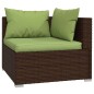 vidaXL 8-tlg. Garten-Lounge-Set mit Kissen Poly Rattan Braun vidaXL 8-tlg. Garten-Lounge-Set mit Kissen Poly Rattan Braun