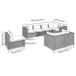 vidaXL 8-tlg. Garten-Lounge-Set mit Kissen Poly Rattan Braun vidaXL 8-tlg. Garten-Lounge-Set mit Kissen Poly Rattan Braun