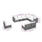 vidaXL 9-tlg. Garten-Lounge-Set mit Kissen Poly Rattan Schwarz vidaXL 9-tlg. Garten-Lounge-Set mit Kissen Poly Rattan Schwarz