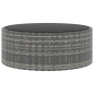 10-tlg. Garten-Lounge-Set mit Auflagen Poly Rattan Grau 10-tlg. Garten-Lounge-Set mit Auflagen Poly Rattan Grau