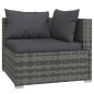 vidaXL 9-tlg. Garten-Lounge-Set mit Kissen Poly Rattan Grau vidaXL 9-tlg. Garten-Lounge-Set mit Kissen Poly Rattan Grau