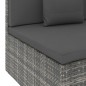 10-tlg. Garten-Lounge-Set mit Auflagen Poly Rattan Grau 10-tlg. Garten-Lounge-Set mit Auflagen Poly Rattan Grau