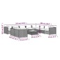 vidaXL 11-tlg. Garten-Lounge-Set mit Kissen Grau Poly Rattan vidaXL 11-tlg. Garten-Lounge-Set mit Kissen Grau Poly Rattan