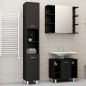 vidaXL 3-tlg. Badmöbel-Set Schwarz Holzwerkstoff vidaXL 3-tlg. Badmöbel-Set Schwarz Holzwerkstoff