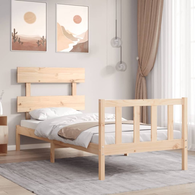 Massivholzbett mit Kopfteil Massivholzbett mit Kopfteil