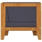 vidaXL Modular-Ecksofa mit Dunkelgrauen Kissen Akazie Massivholz vidaXL Modular-Ecksofa mit Dunkelgrauen Kissen Akazie Massivholz