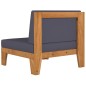 vidaXL Modular-Ecksofa mit Dunkelgrauen Kissen Akazie Massivholz vidaXL Modular-Ecksofa mit Dunkelgrauen Kissen Akazie Massivholz