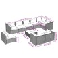 vidaXL 10-tlg. Garten-Lounge-Set mit Kissen Poly Rattan Braun vidaXL 10-tlg. Garten-Lounge-Set mit Kissen Poly Rattan Braun