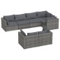 vidaXL 7-tlg. Garten-Lounge-Set mit Kissen Grau Poly Rattan vidaXL 7-tlg. Garten-Lounge-Set mit Kissen Grau Poly Rattan