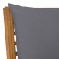 Modular-Mittelsofa mit Dunkelgrauen Kissen Akazie Massivholz Modular-Mittelsofa mit Dunkelgrauen Kissen Akazie Massivholz