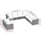 vidaXL 9-tlg. Garten-Lounge-Set mit Kissen Schwarz Poly Rattan vidaXL 9-tlg. Garten-Lounge-Set mit Kissen Schwarz Poly Rattan