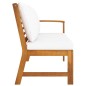 vidaXL Gartenbank 114,5 cm mit Creme Kissen Massivholz Akazie vidaXL Gartenbank 114,5 cm mit Creme Kissen Massivholz Akazie