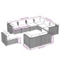 vidaXL 9-tlg. Garten-Lounge-Set mit Kissen Poly Rattan Braun vidaXL 9-tlg. Garten-Lounge-Set mit Kissen Poly Rattan Braun