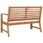 vidaXL Gartenbank 114,5 cm mit Creme Kissen Massivholz Akazie vidaXL Gartenbank 114,5 cm mit Creme Kissen Massivholz Akazie