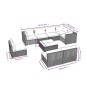 vidaXL 9-tlg. Garten-Lounge-Set mit Kissen Poly Rattan Braun vidaXL 9-tlg. Garten-Lounge-Set mit Kissen Poly Rattan Braun