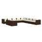 vidaXL 11-tlg. Garten-Lounge-Set mit Kissen Braun Poly Rattan vidaXL 11-tlg. Garten-Lounge-Set mit Kissen Braun Poly Rattan