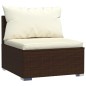 vidaXL 10-tlg. Garten-Lounge-Set mit Kissen Braun Poly Rattan vidaXL 10-tlg. Garten-Lounge-Set mit Kissen Braun Poly Rattan