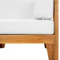 Modular-Ecksofa mit Cremeweißen Kissen Akazie Massivholz Modular-Ecksofa mit Cremeweißen Kissen Akazie Massivholz