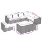 vidaXL 9-tlg. Garten-Lounge-Set mit Kissen Poly Rattan Schwarz vidaXL 9-tlg. Garten-Lounge-Set mit Kissen Poly Rattan Schwarz