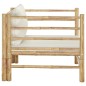 Gartensofa mit Kissen Cremeweiß Bambus Gartensofa mit Kissen Cremeweiß Bambus