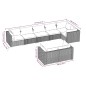 vidaXL 8-tlg. Garten-Lounge-Set mit Kissen Grau Poly Rattan vidaXL 8-tlg. Garten-Lounge-Set mit Kissen Grau Poly Rattan