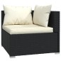 vidaXL 11-tlg. Garten-Lounge-Set mit Kissen Schwarz Poly Rattan vidaXL 11-tlg. Garten-Lounge-Set mit Kissen Schwarz Poly Rattan
