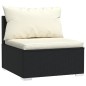 vidaXL 11-tlg. Garten-Lounge-Set mit Kissen Schwarz Poly Rattan vidaXL 11-tlg. Garten-Lounge-Set mit Kissen Schwarz Poly Rattan
