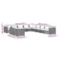 vidaXL 11-tlg. Garten-Lounge-Set mit Kissen Schwarz Poly Rattan vidaXL 11-tlg. Garten-Lounge-Set mit Kissen Schwarz Poly Rattan