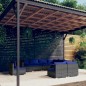 vidaXL 9-tlg. Garten-Lounge-Set mit Kissen Poly Rattan Grau vidaXL 9-tlg. Garten-Lounge-Set mit Kissen Poly Rattan Grau