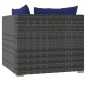 vidaXL 12-tlg. Garten-Lounge-Set mit Kissen Poly Rattan Grau vidaXL 12-tlg. Garten-Lounge-Set mit Kissen Poly Rattan Grau